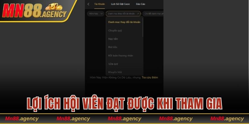 Lợi ích hội viên đạt được khi tham gia nền tảng