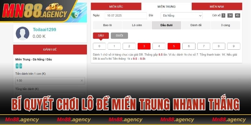 Bí quyết tham gia chơi lô đề miền Trung nhanh thắng