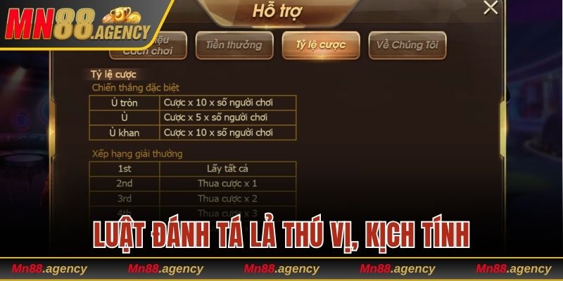 Luật đánh Tá Lả thú vị, kịch tính